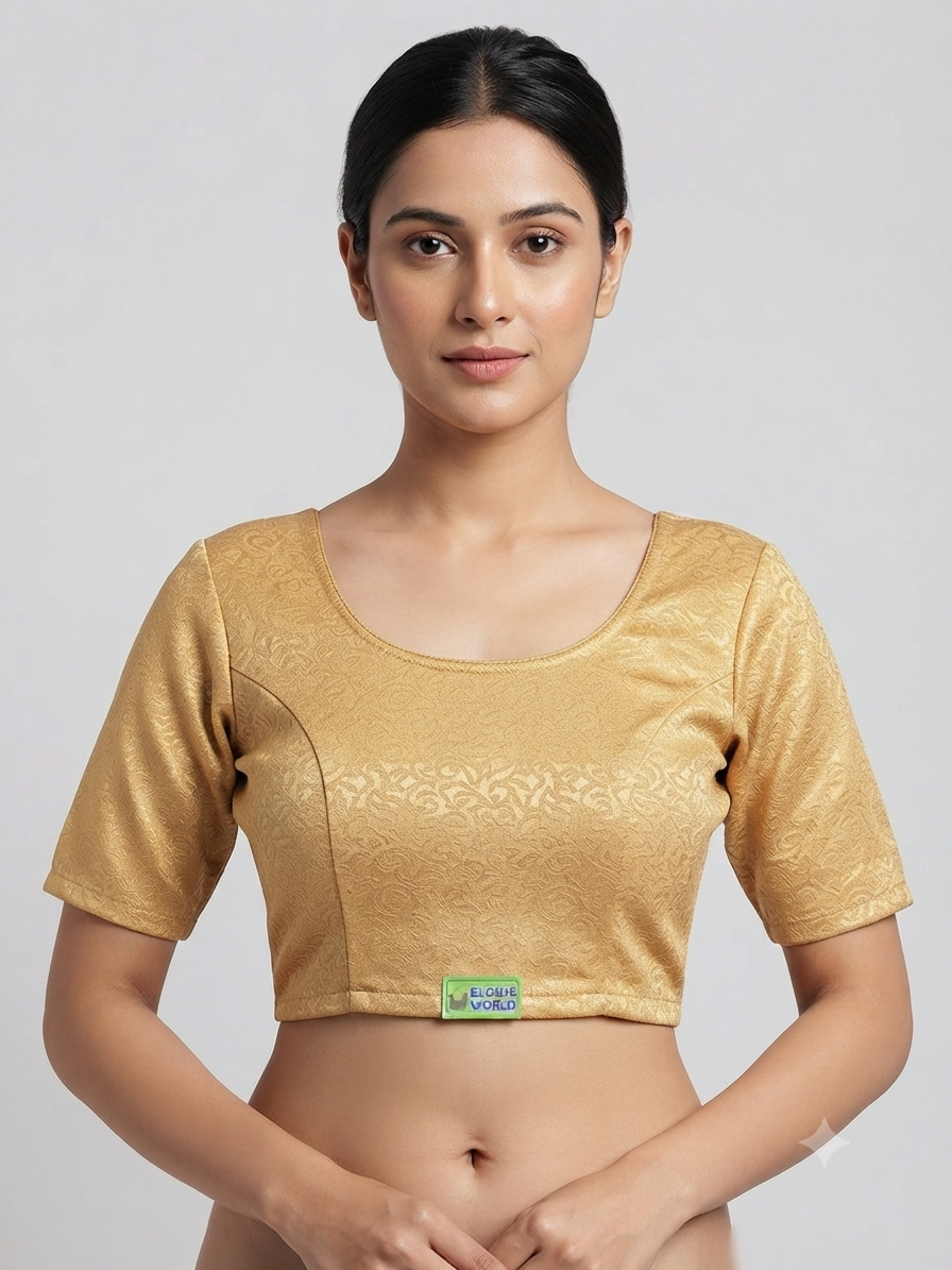 Golden stretchable Blouse 👚(2xl size