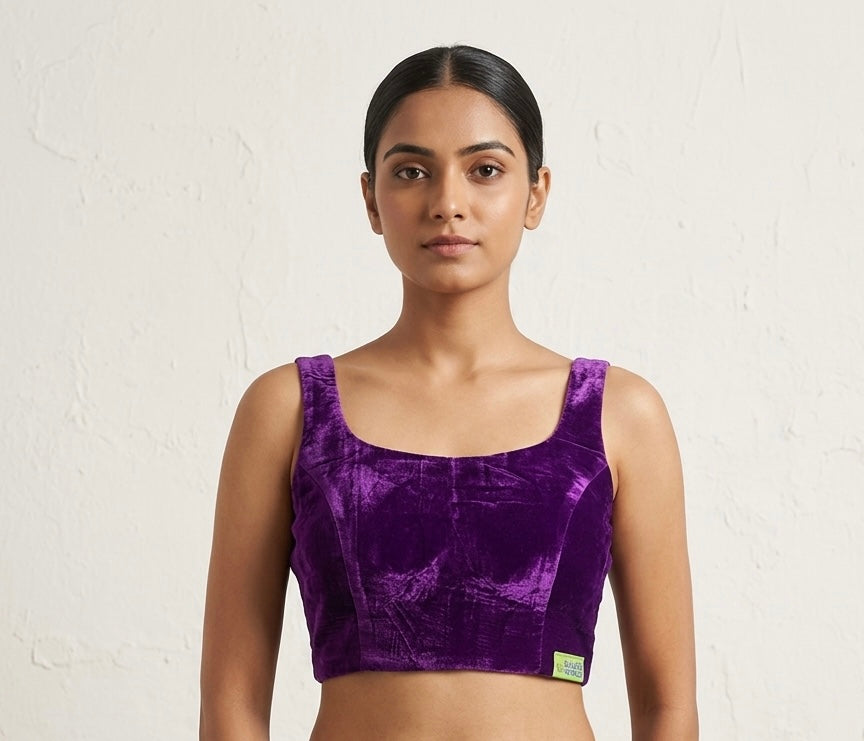 Stylish velvet sleeveless Blouse 👚