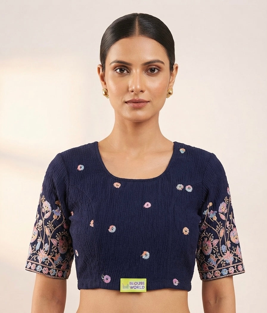 Flower hands work stretchable Blouse 👚 (2xl size