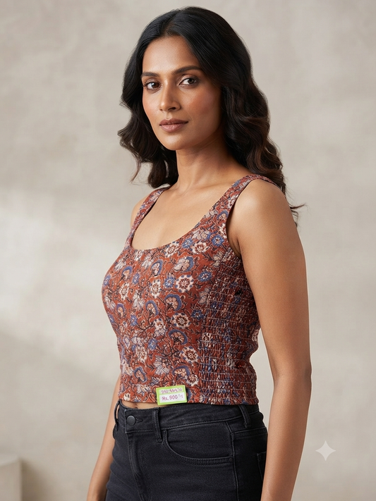 2-in-1 stretchable sleeveless Blouse