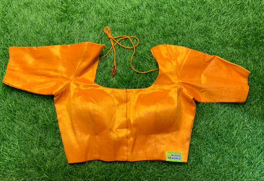 Orange 🍊 plain tissue blouse size 34 to 42