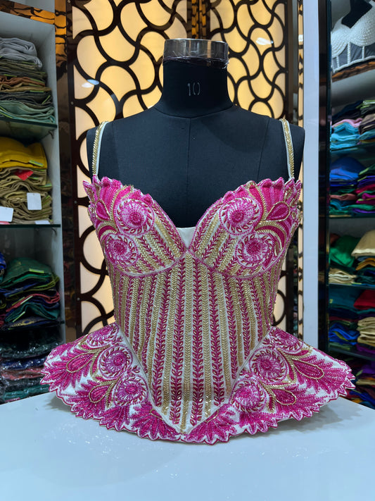 Blossom & Bone: Exquisite Floral Corsets and Peplum Tops
