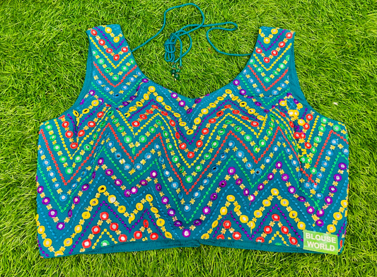 Rama green sleeveless blouse