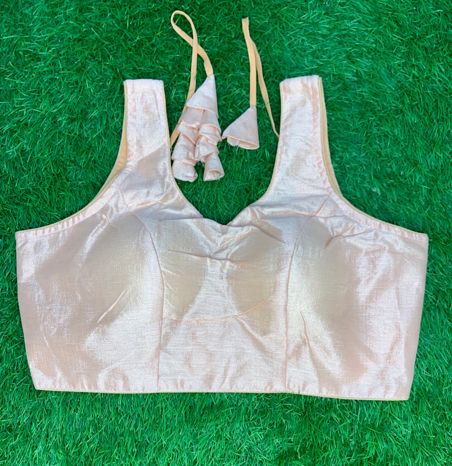 Peach plain blouse