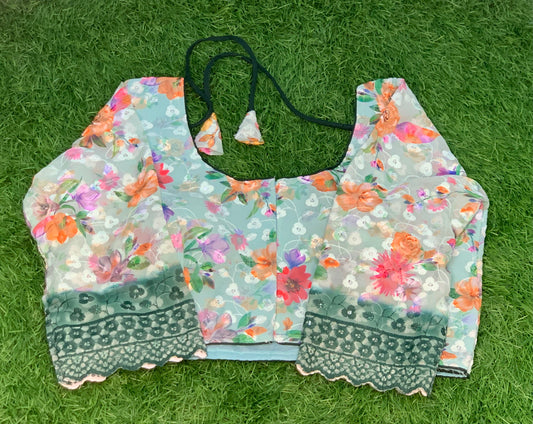 Multicolour 3/4 hands blouse