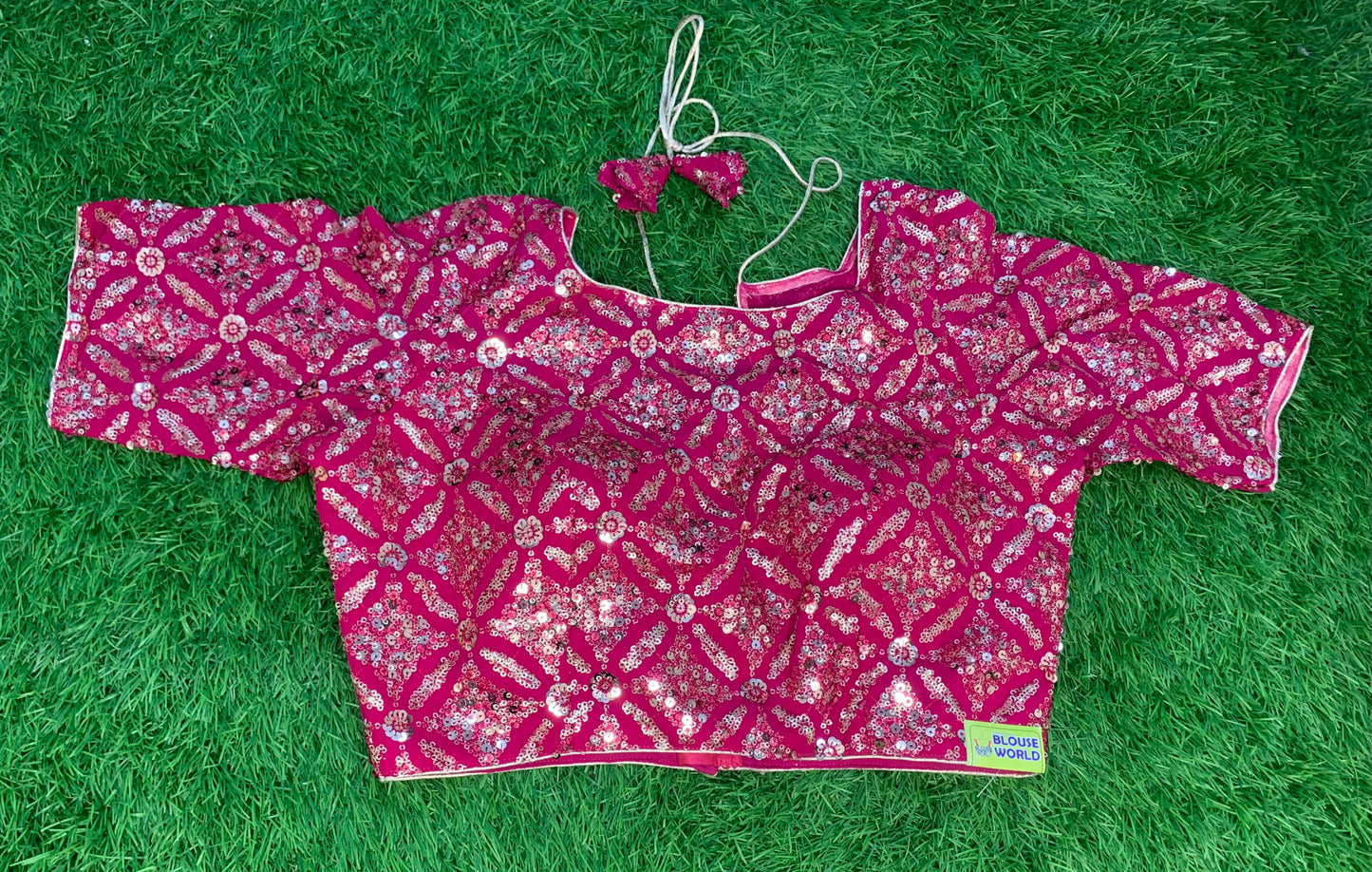Pink party wear blouse