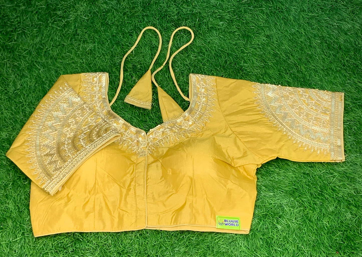 Yellow fancy design blouse