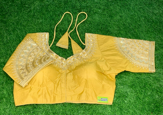 Yellow fancy design blouse
