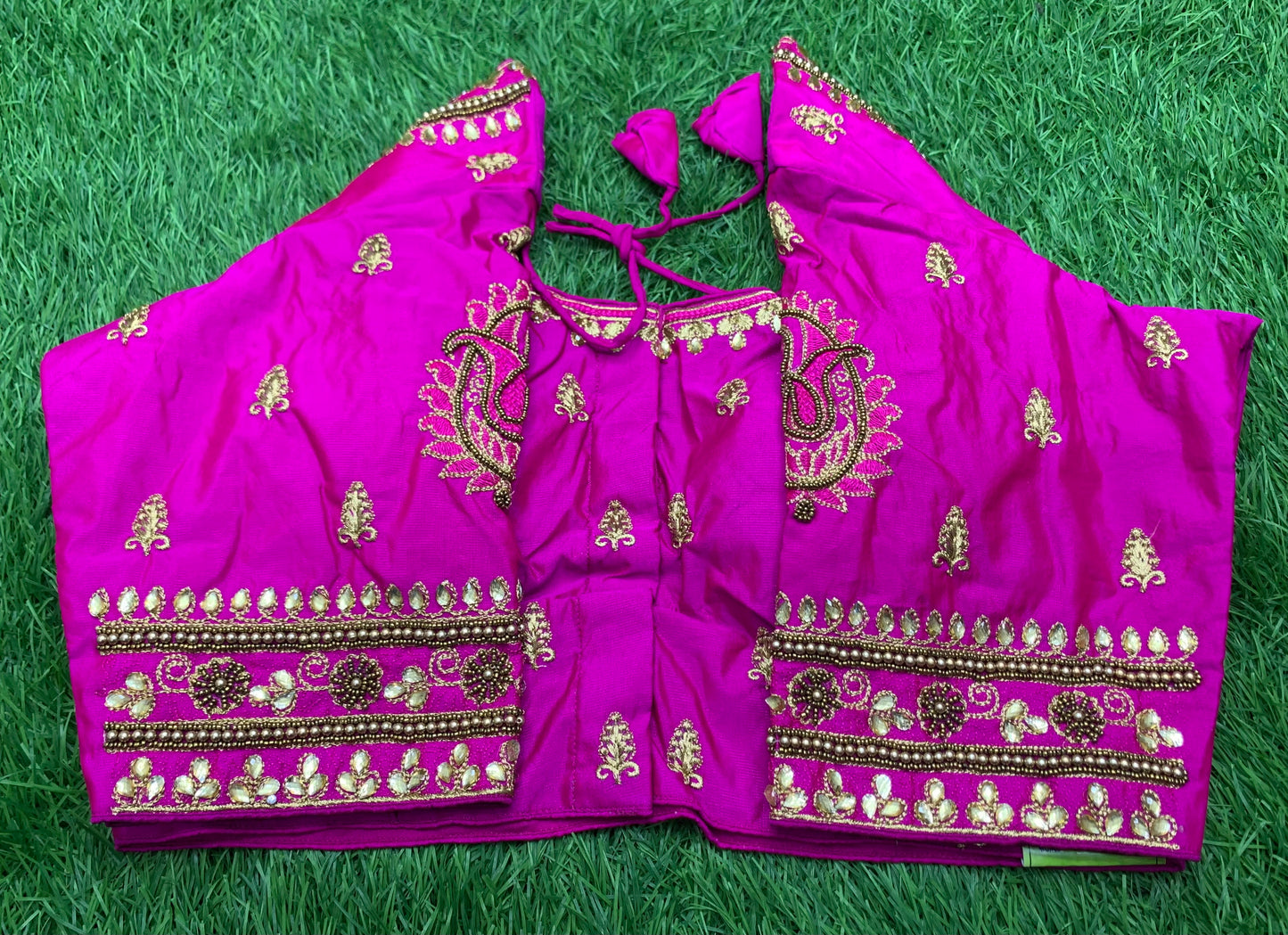 Pink colour heavy designer 🧑‍🎨 blouse 👚