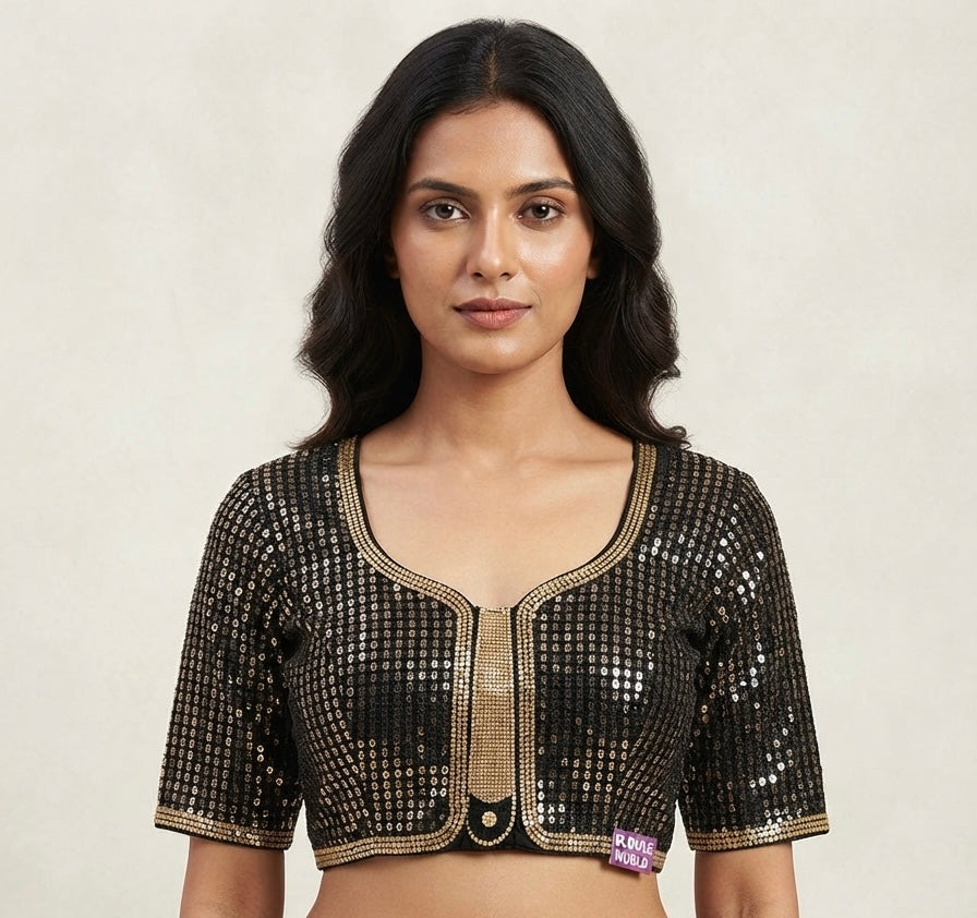 Black designer blouse