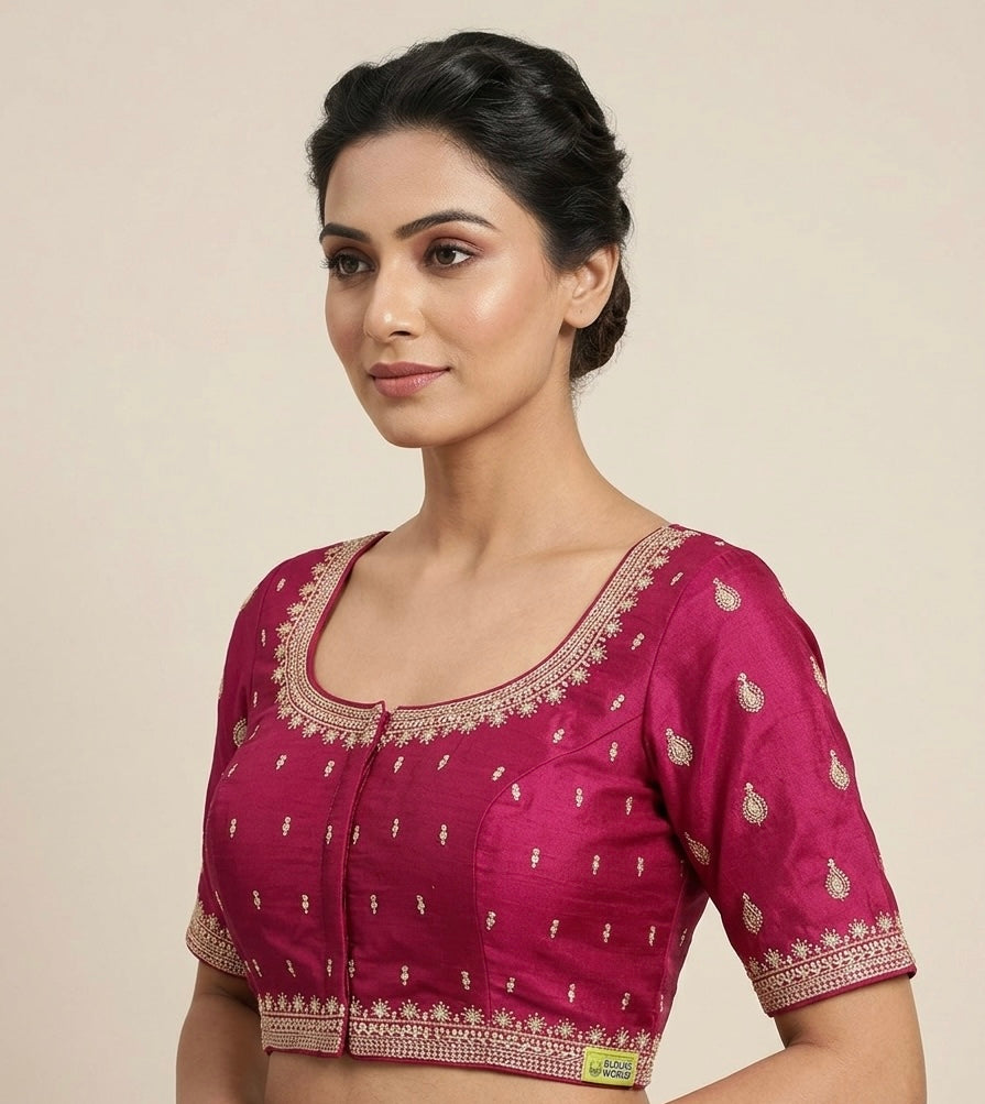 Silver butta work blouse