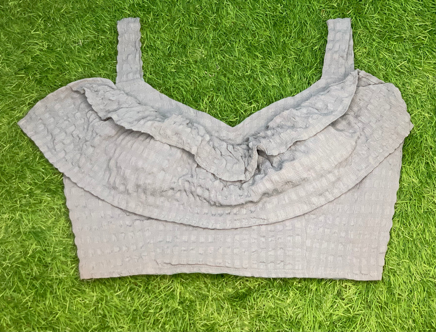 Grey with hands frills layer