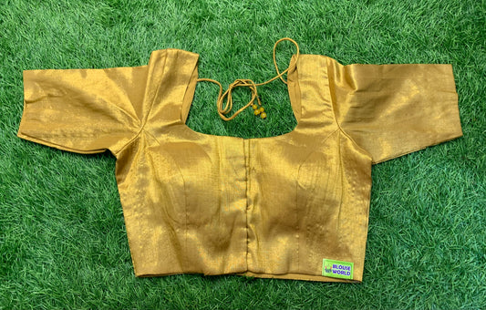 Plain golden tissue blouse 👚 size 34 to 42
