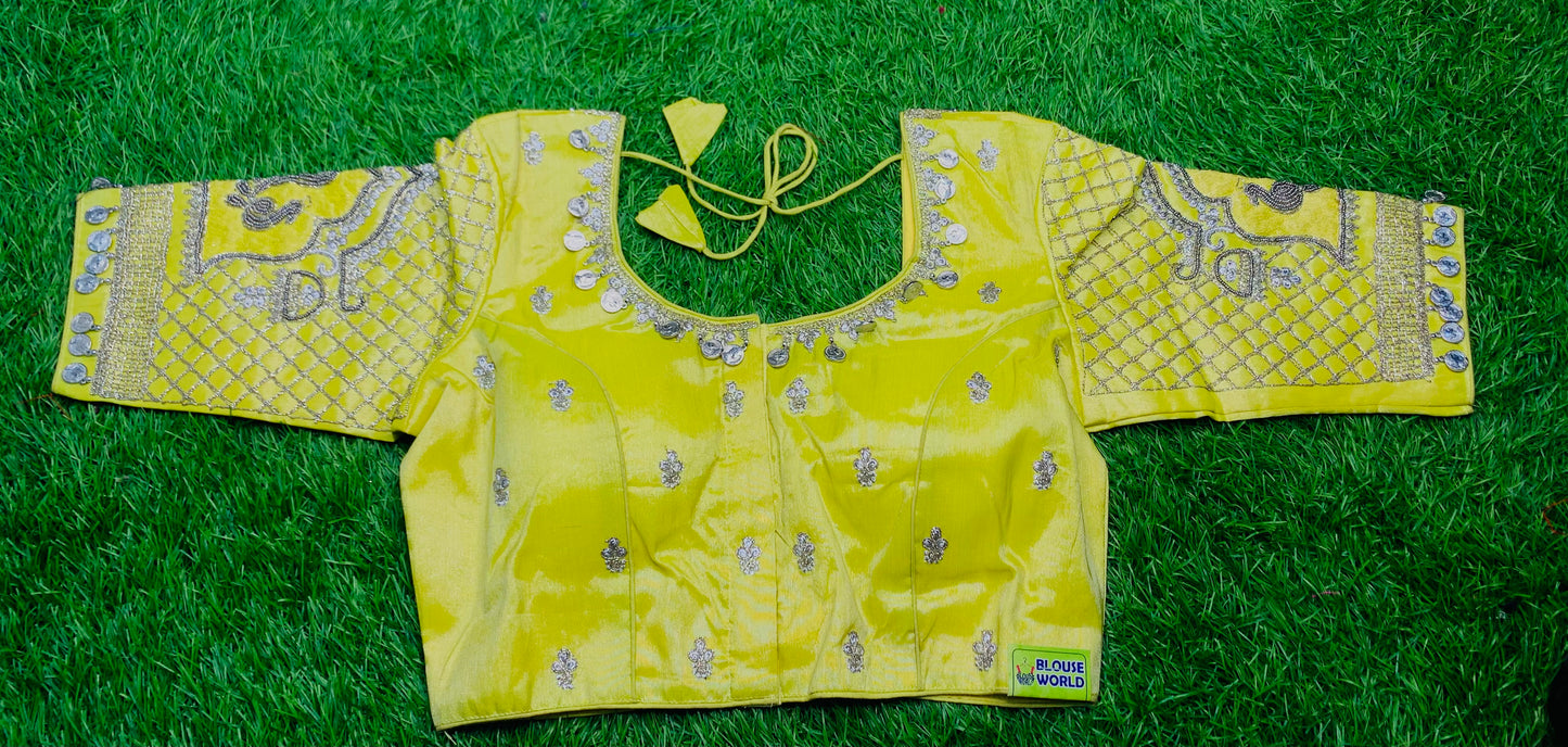 Lemon 🍋 yellow coins 🪙 work blouse 👚