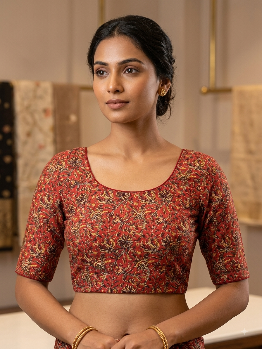 Kalamkari stretchable blouse 👚(xxlsize