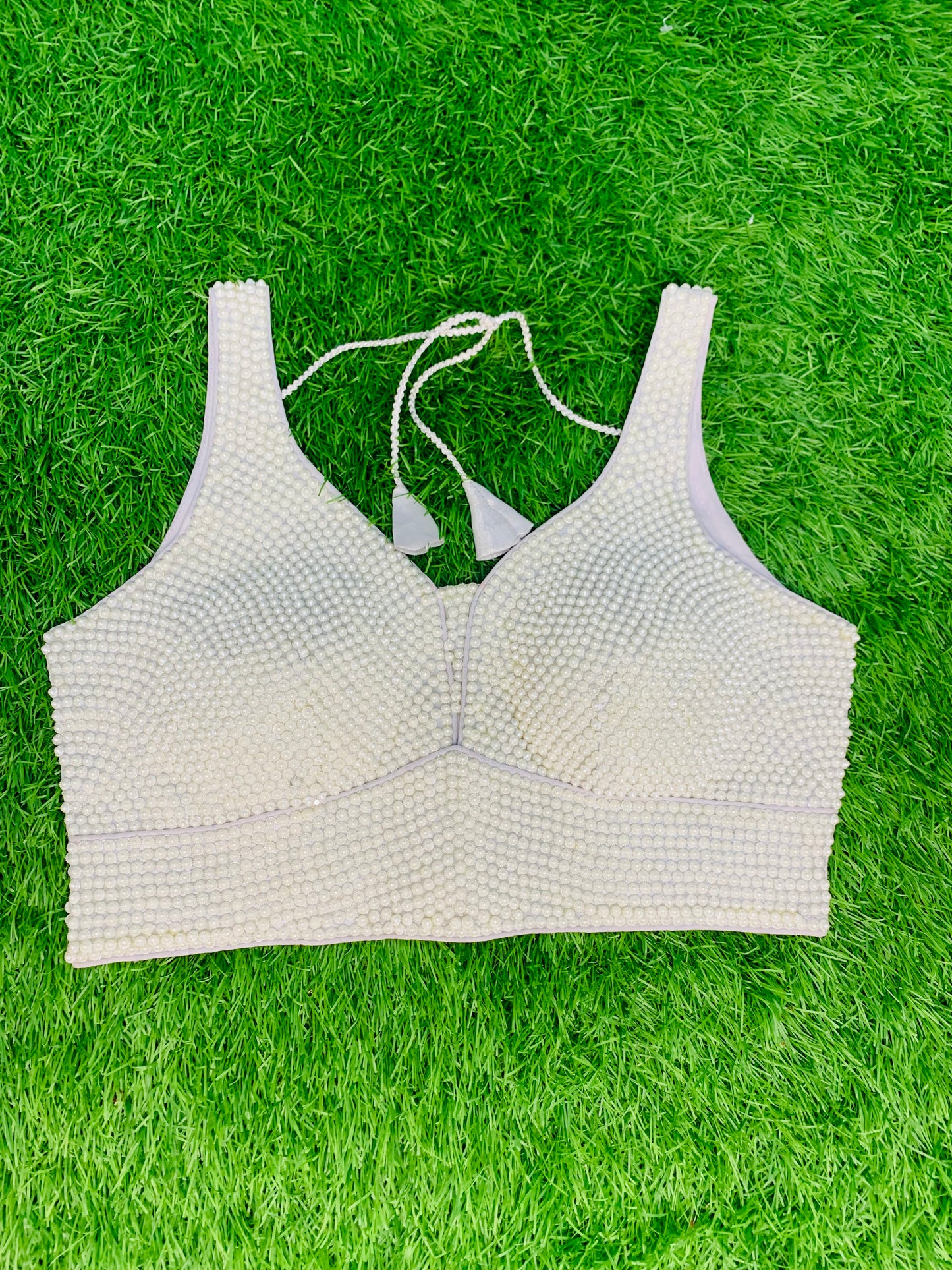 Pearl blouse with hands