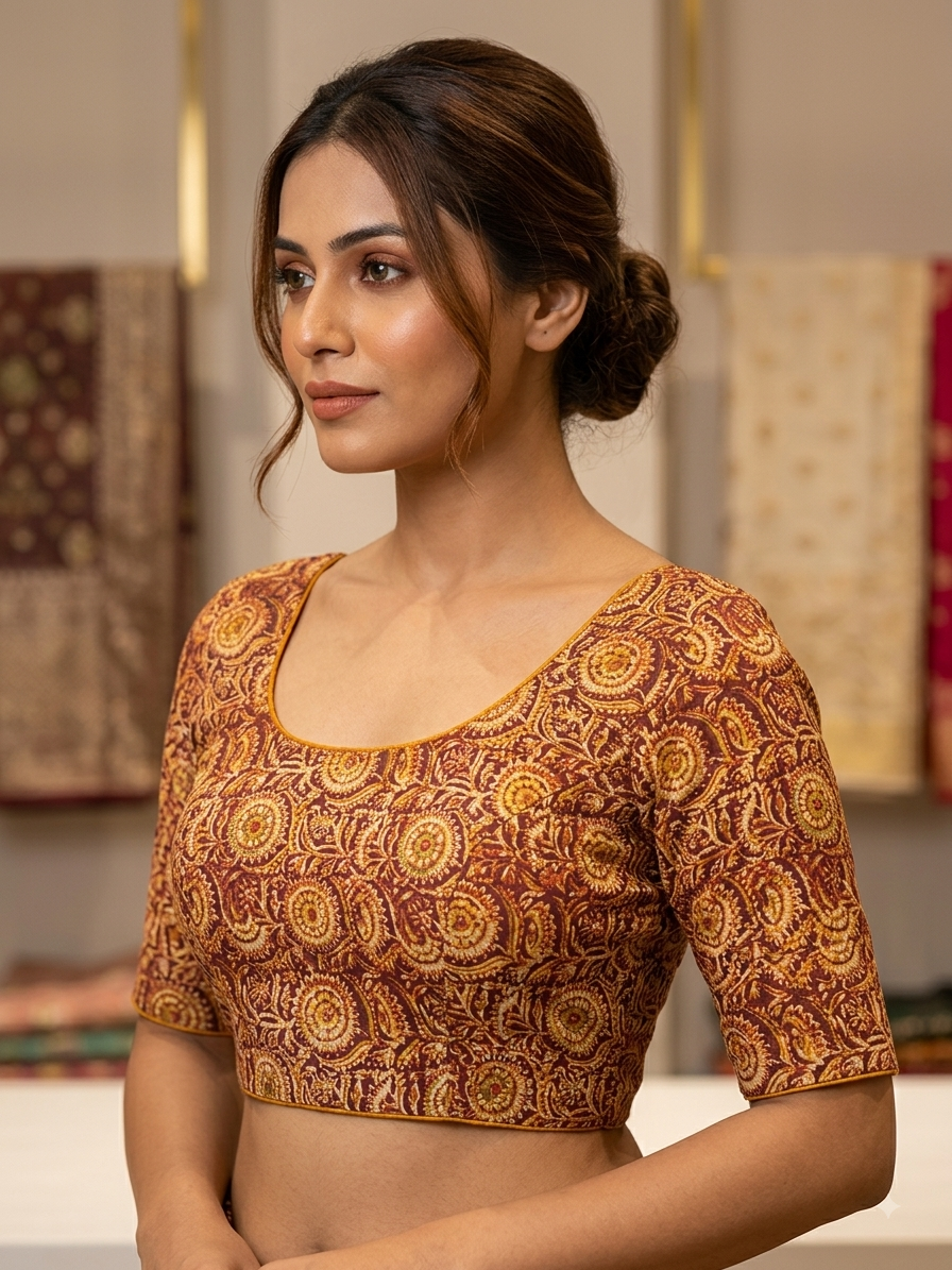 Kalamkari stretchable blouse 👚(xxlsize