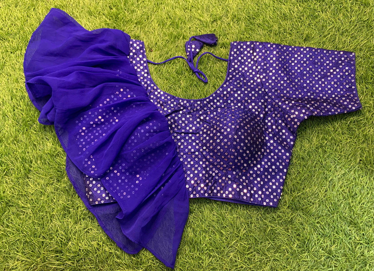 Royal blue fancy blouse 👚