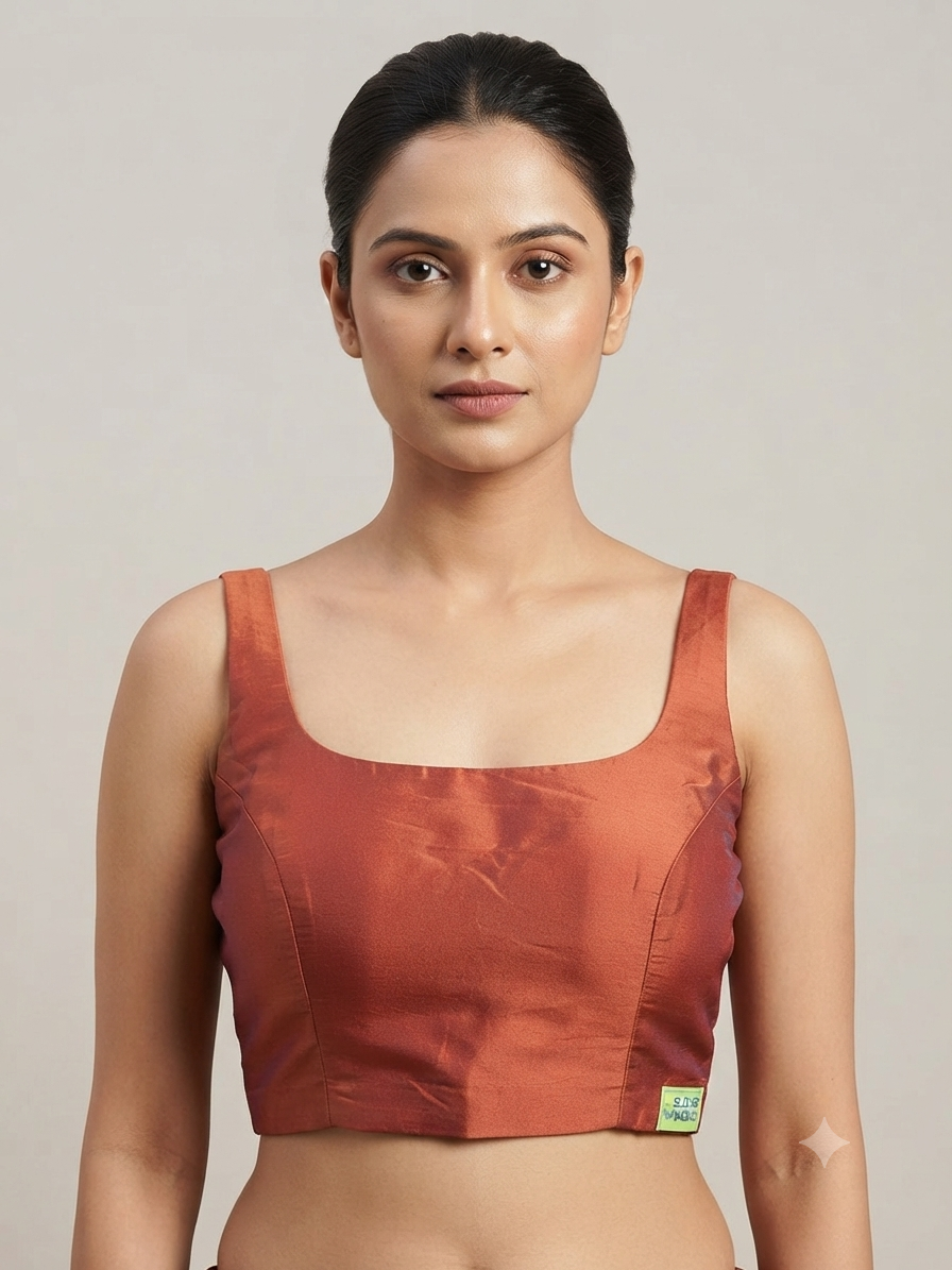 Sleeveless silk blouse