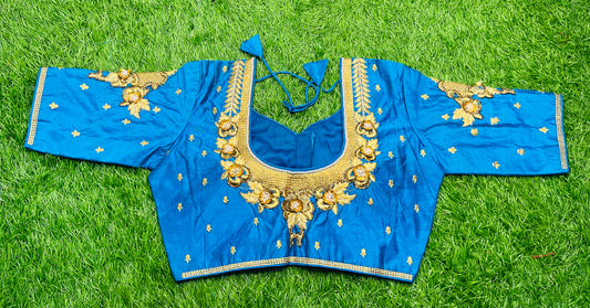 Sky 🌌 blue designer work blouse