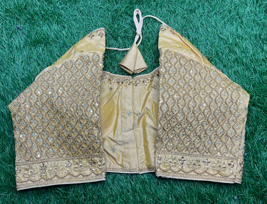 Cream  🍨  colour stone work blouse hand work