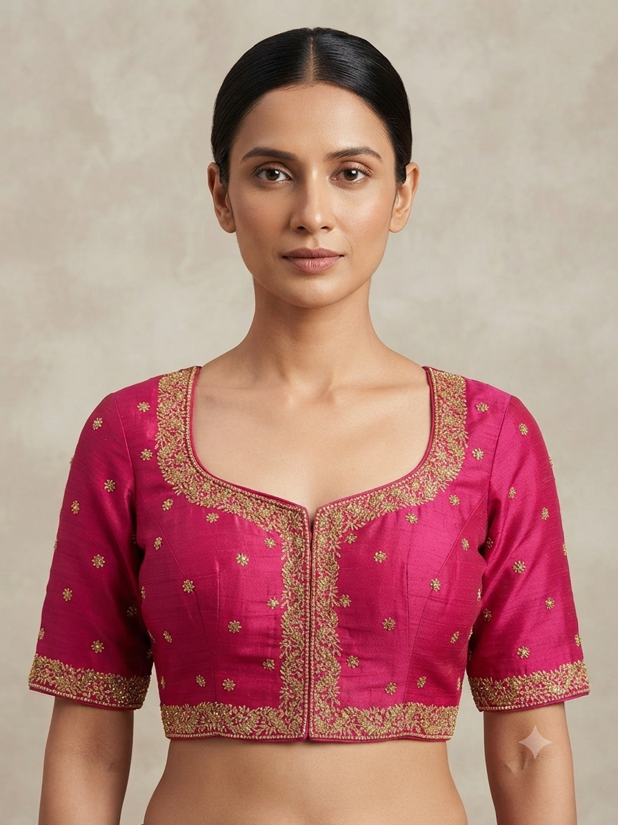 Embroidery flower work Blouse 👚