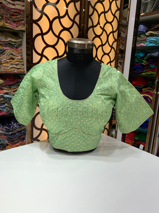 Pista green fancy plus size blouse 👚