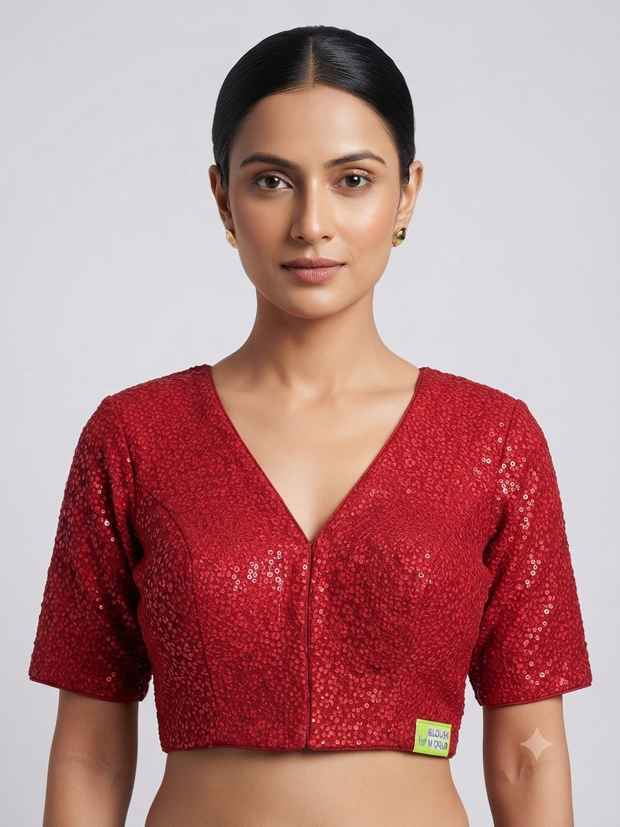 Floral sequence embroidery work Blouse 👚