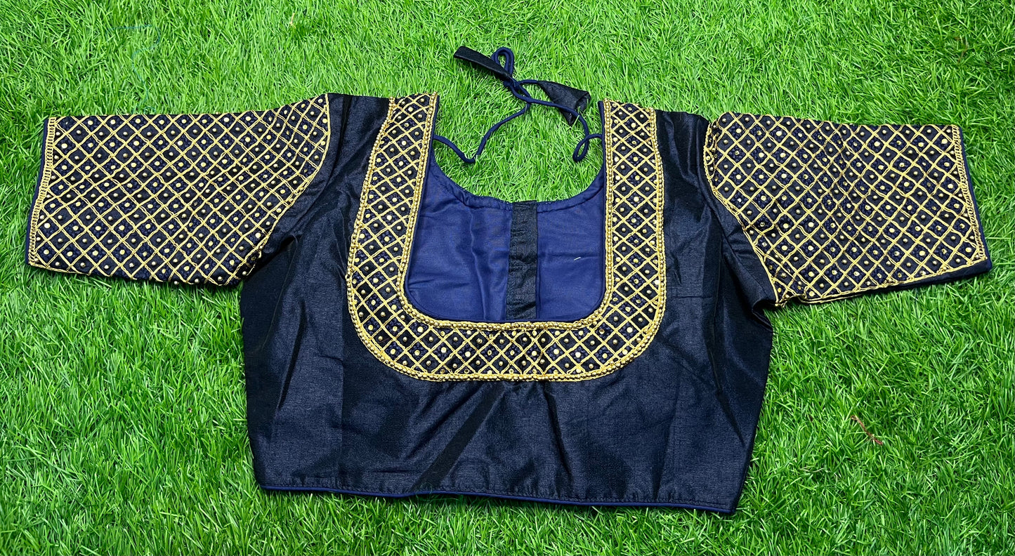 Navy blue stone work blouse 👚