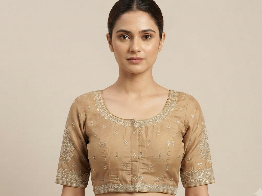 Beige embroidery work Blouse 👚
