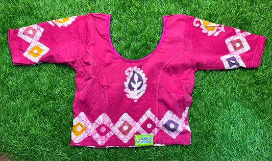 Pink multicolour Strectable blouse xl size