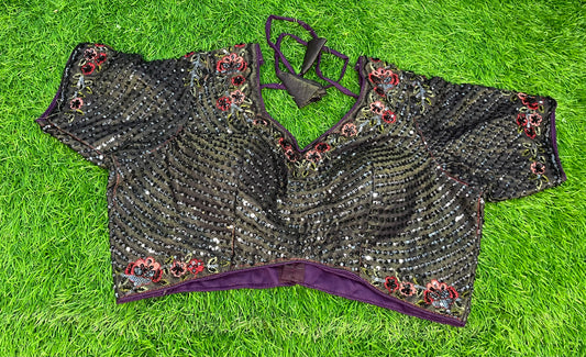 Dark purple sequence beads work with hands