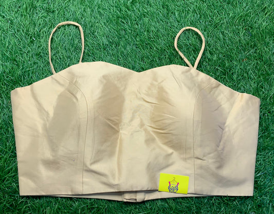Golden noodle strap sleeveless blouse