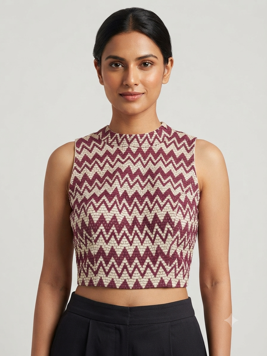 Thread 🧵 work fancy sleeveless 👚 blouse