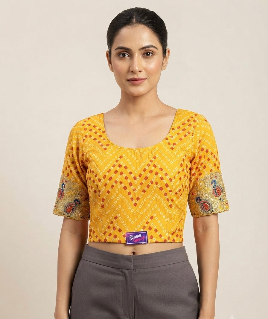 Badhni hands work stretchable Blouse 👚 (2xl size￼