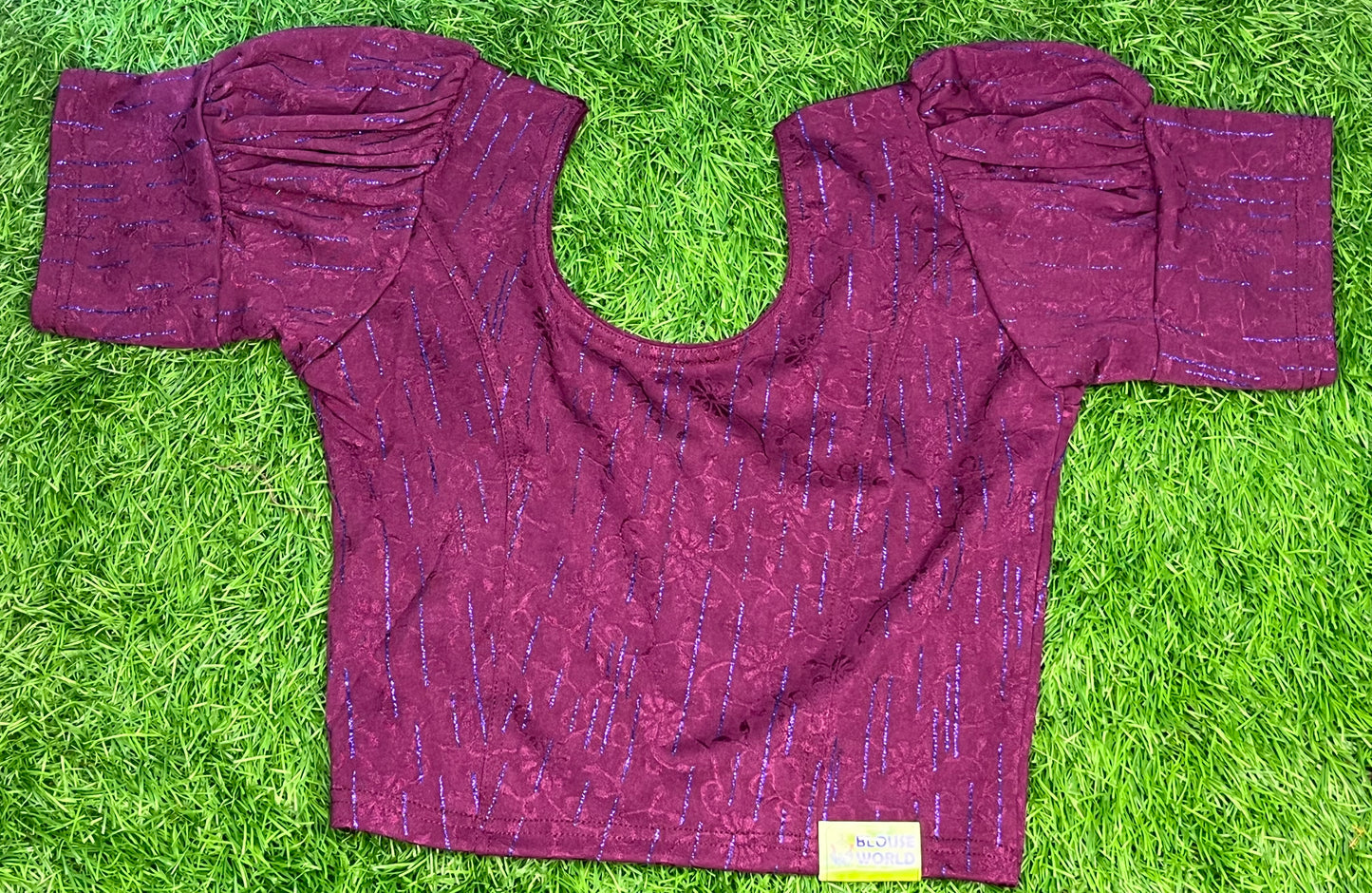 Wine puff hands Strectable XXL size blouse