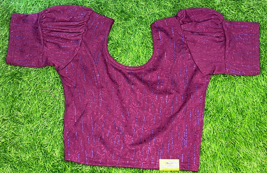 Wine puff hands Strectable XXL size blouse