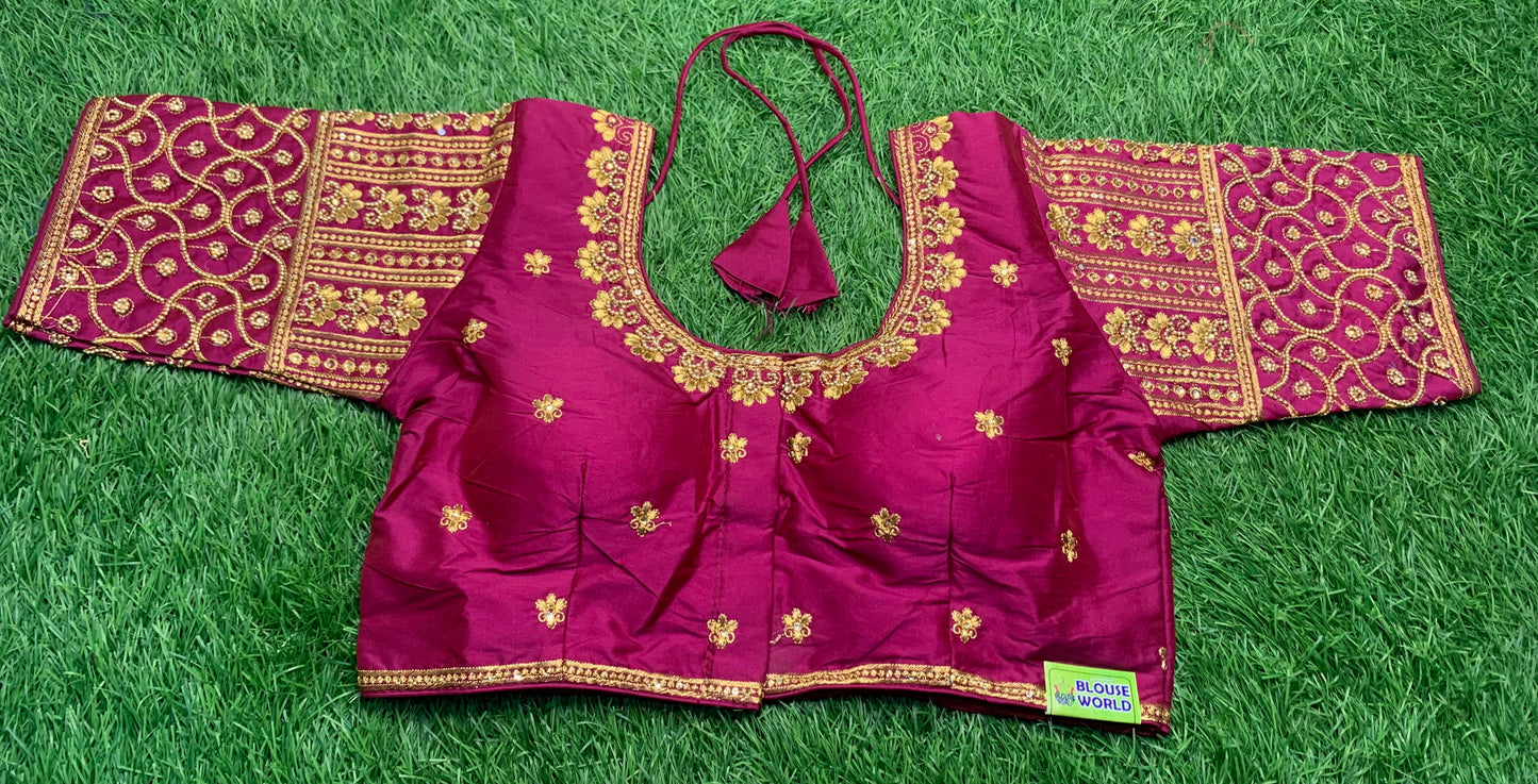 Magenta pink designer blouse 👚