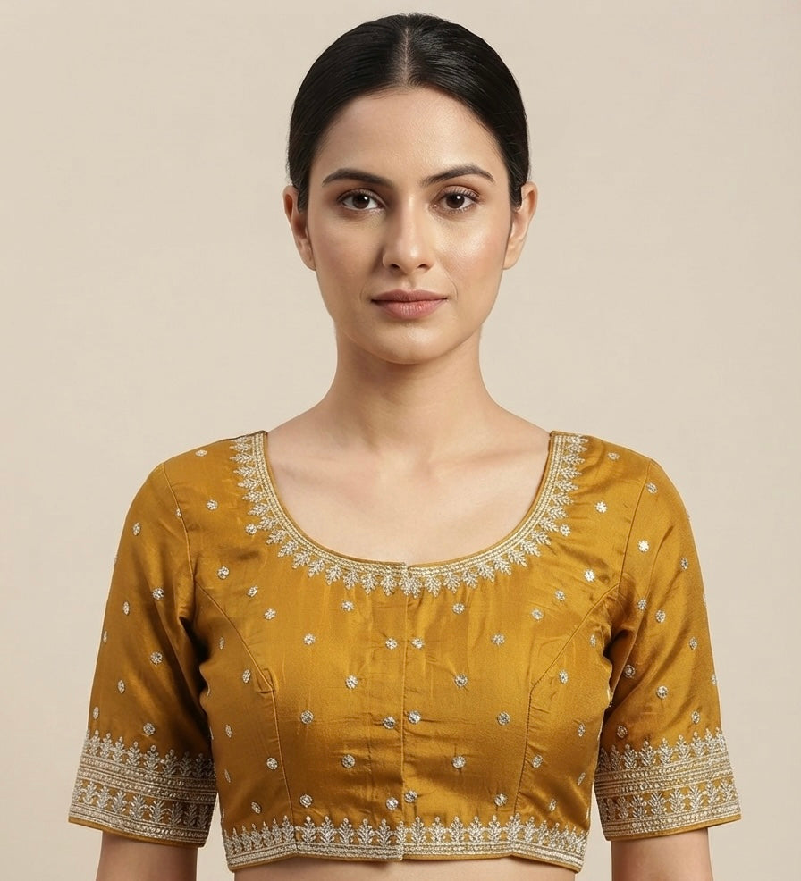 Silver embroidery work Blouse 👚