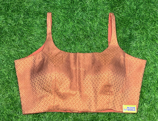 Pure copper colour sparkling ✨ copper spaghetti blouse sleeveless