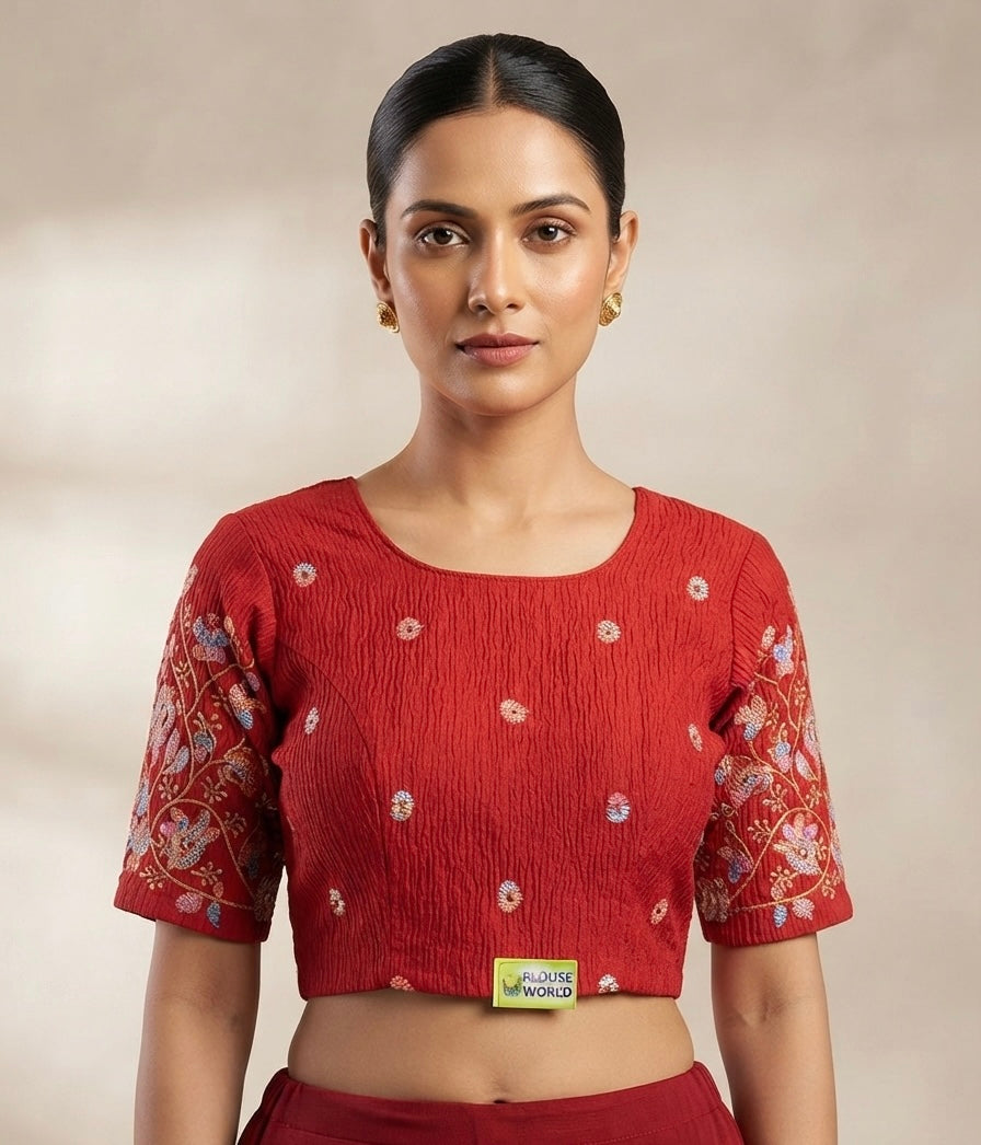 Flower hands work stretchable Blouse 👚 (2xl size