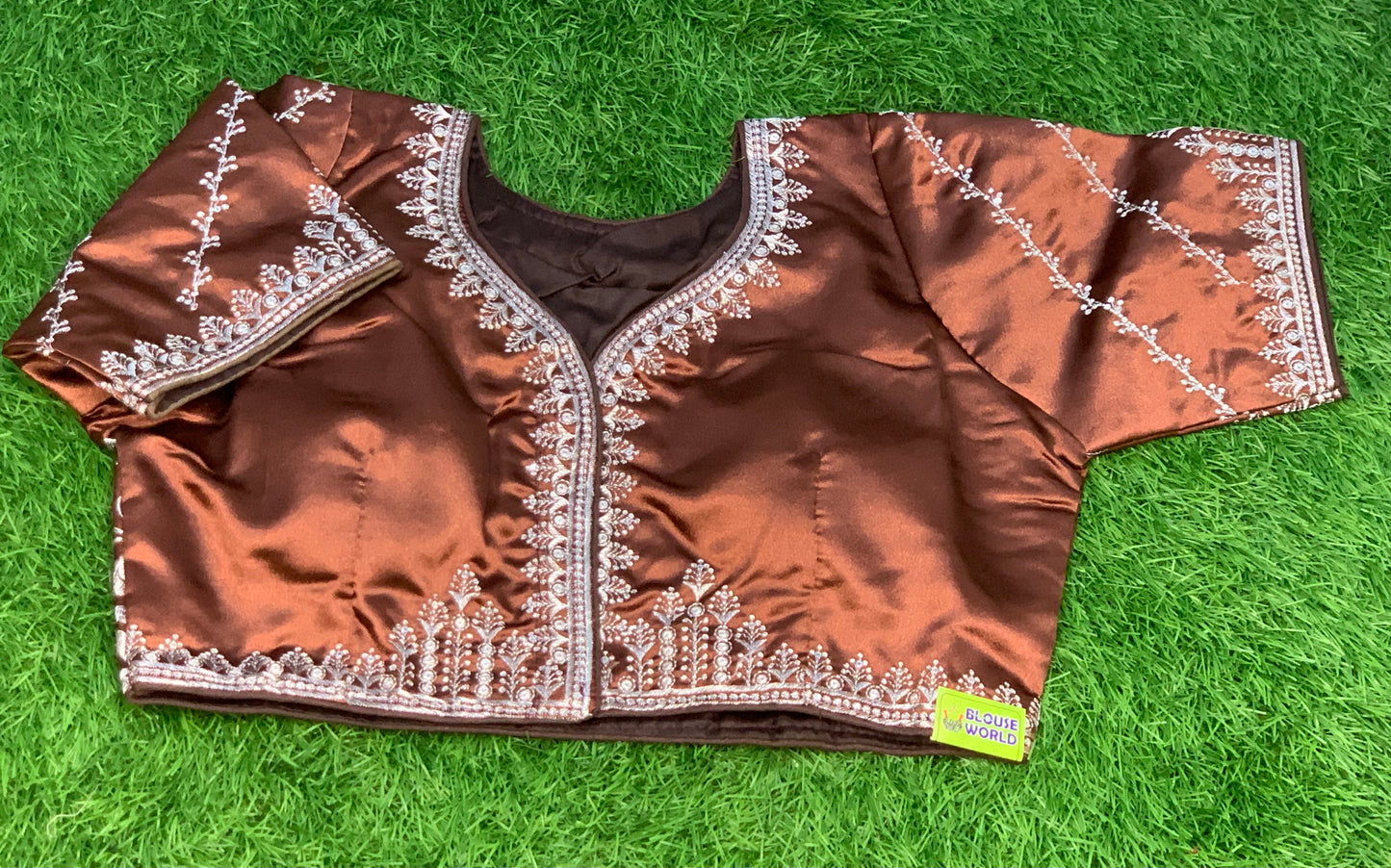 Brown fancy designer blouse