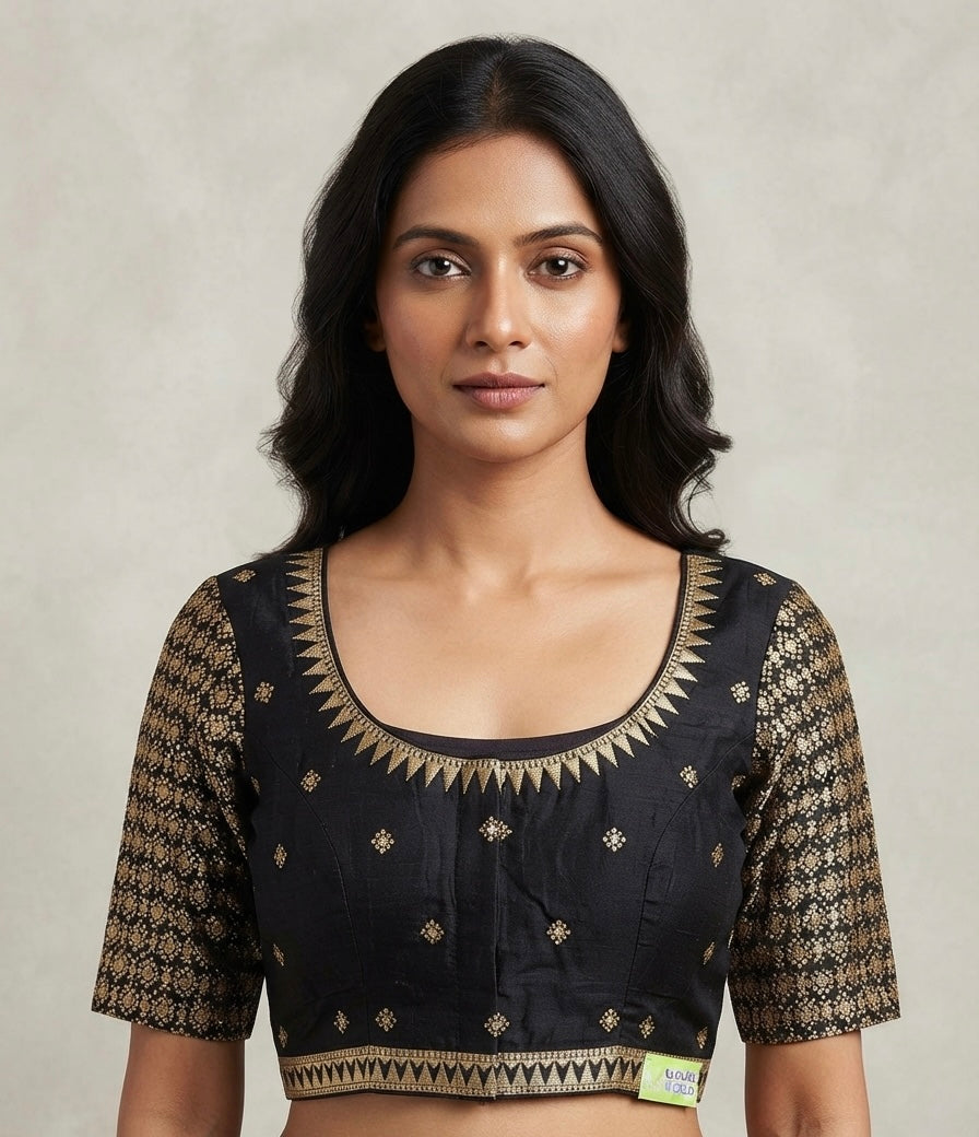 Black designer blouse