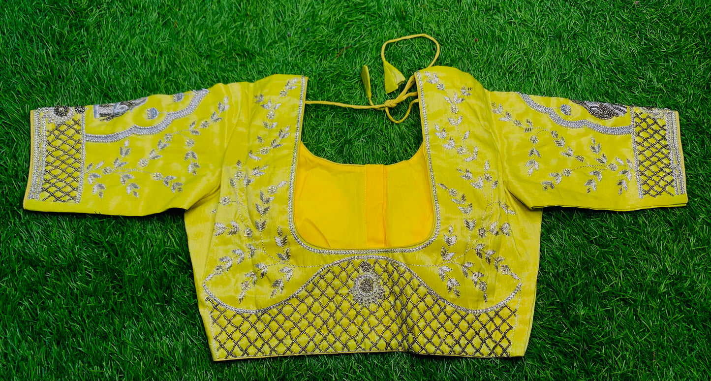 Yellow bridal wear blouse 👚