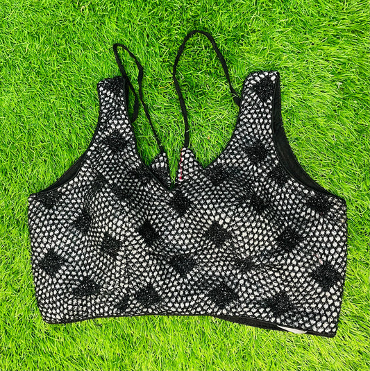 Black designer blouse with hands available inside