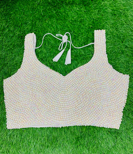 Crystal sleeveless blouse