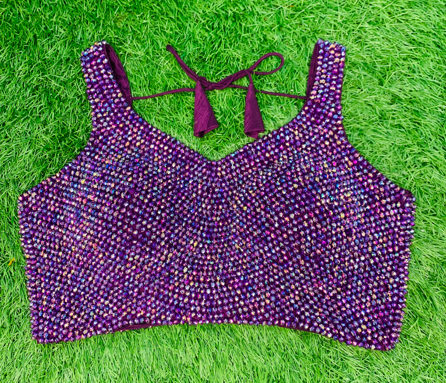 Crystal sleeveless blouse